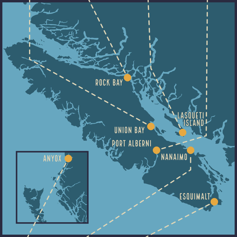 A map of the BC Coast
